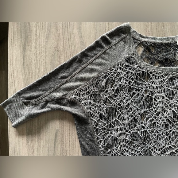 Y2K Miss Me Sweater - Silver Web Design - Size Medium - Picture 4 of 16